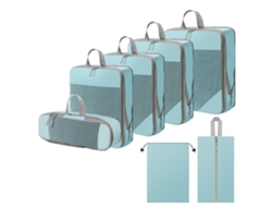 Juego De Organización Para Clasificar Ropa De 7 Piezas, Cubos De Embalaje Para Viajes Que Ahorran Espacio CHRUI Blue