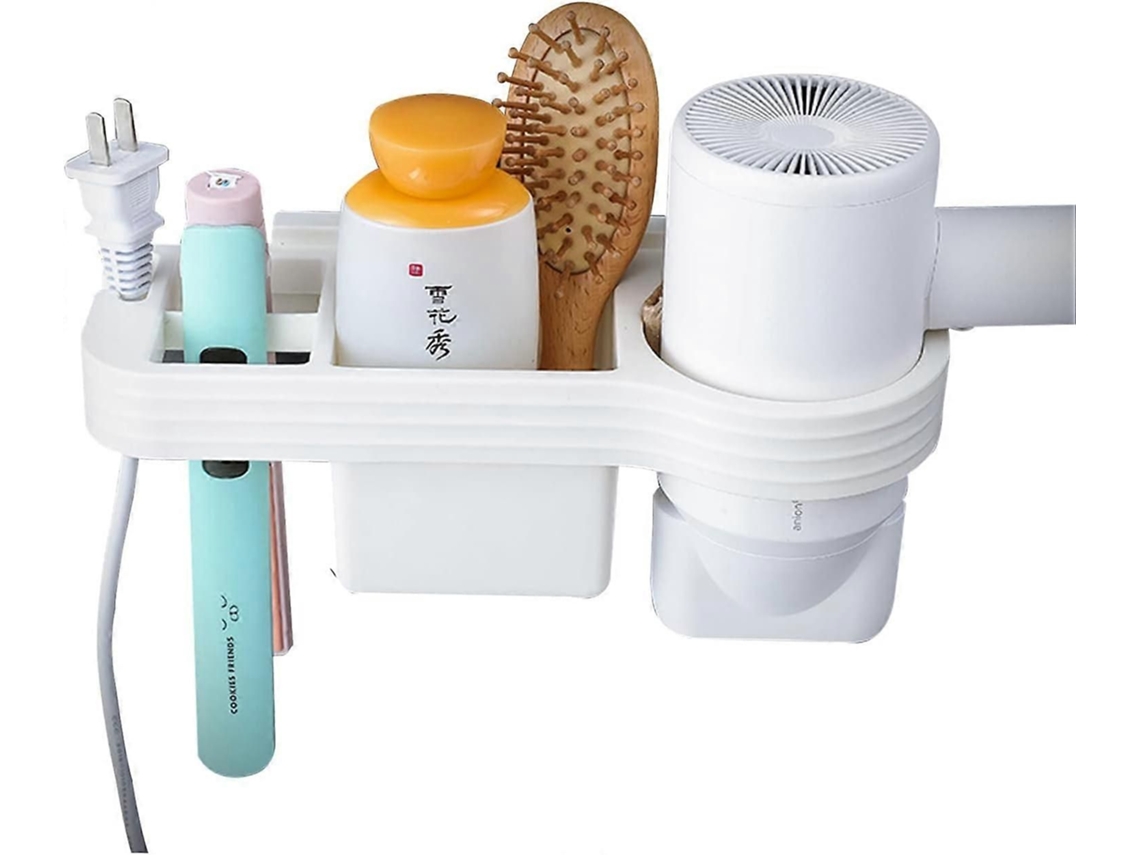 Soporte para secador/plancha de pelo con organizador de cables, montaje en pared GOKOCO