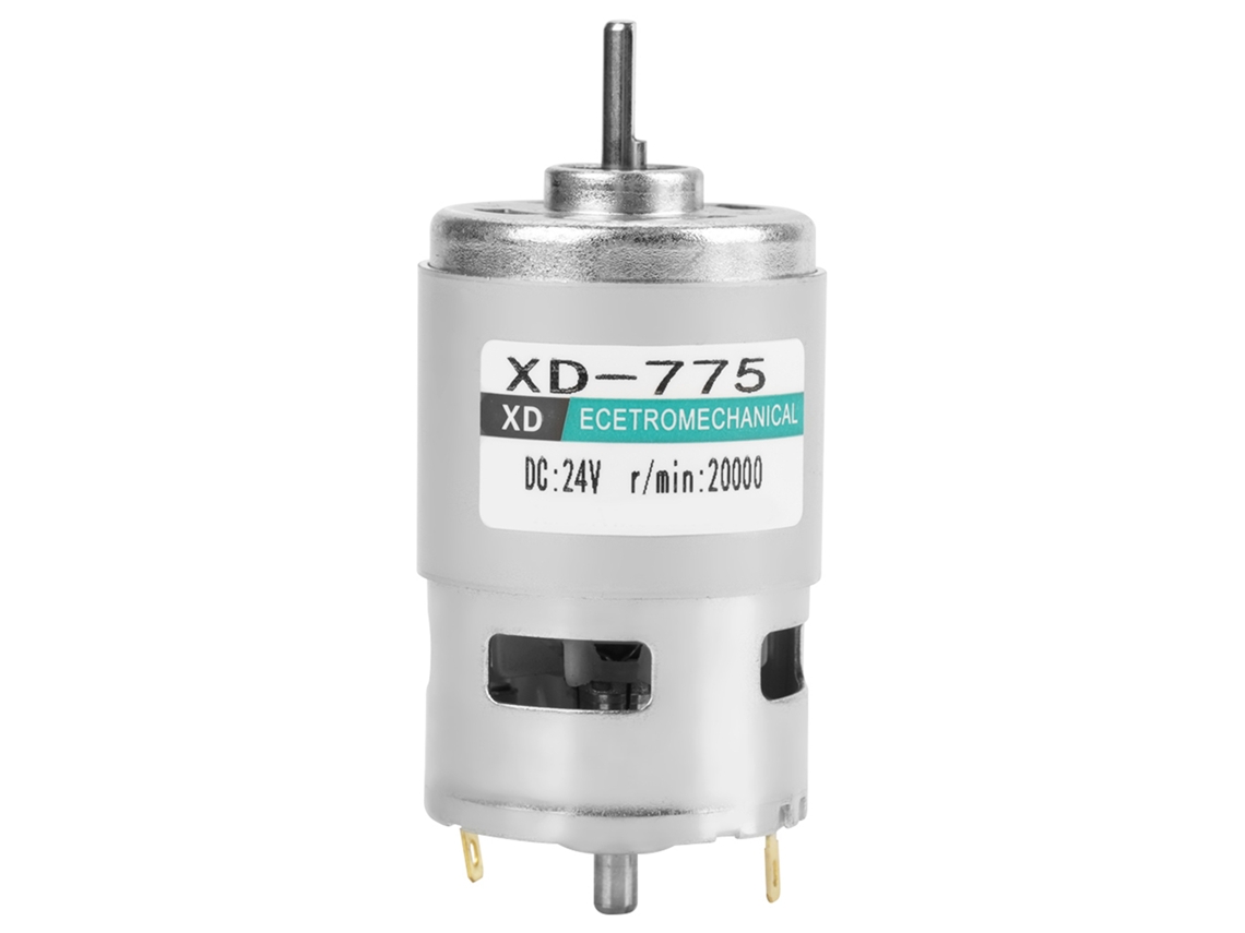 Motor De Cc De Escova Com Rolamento De Esfera Duplo Xd-775 24v De Alta Velocidade 20000rpm De Baixo Ruído