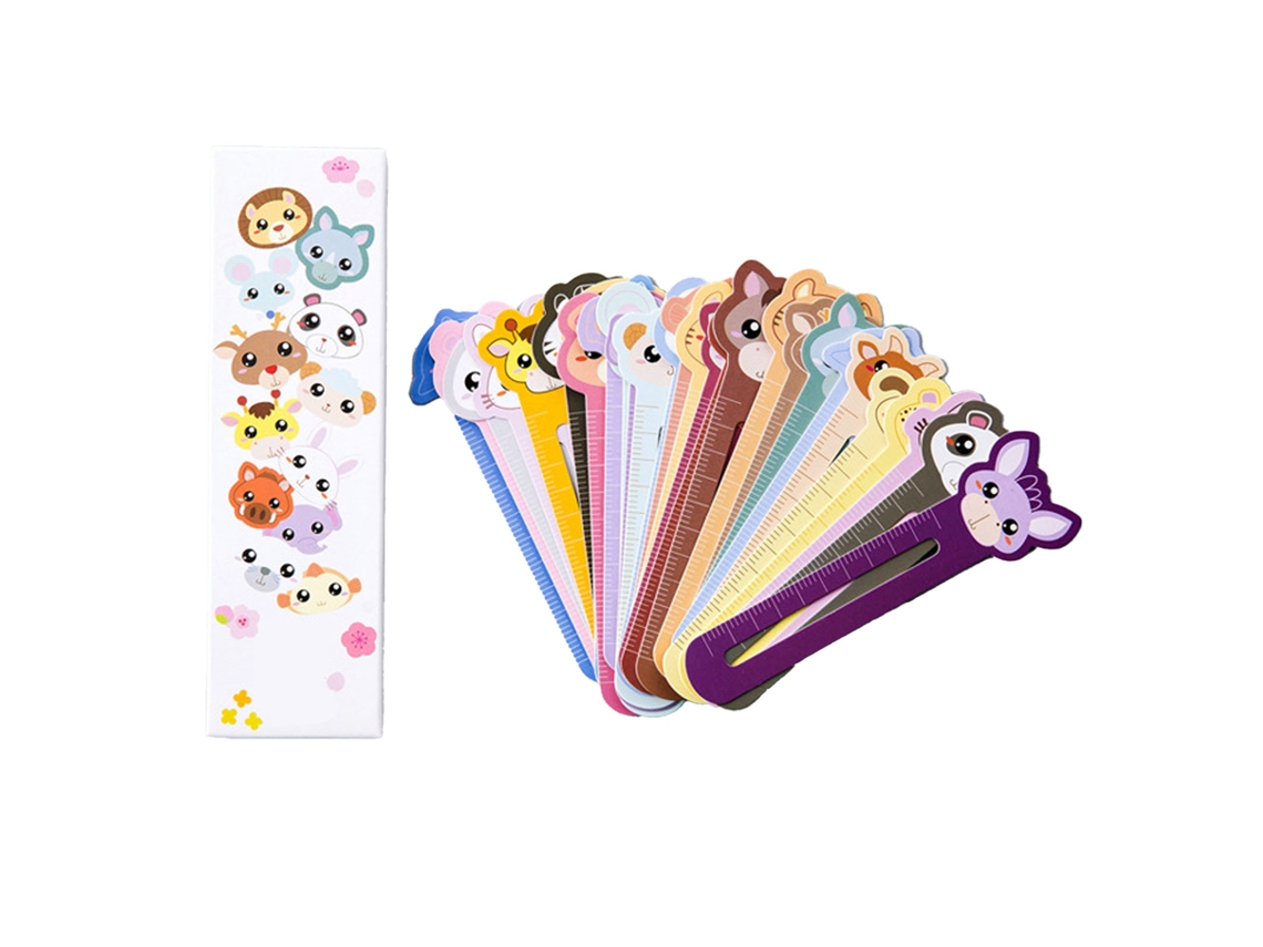 Marcadores De Libro Animales Lindos Regla De Lectura Cartonesco Para Niños Estudiantes Adultos 30pcs