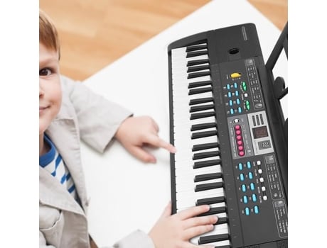 Teclado electrónico para niños Teclado electrónico 61 teclas de piano Juguetes para niños Micrófono para principiantes