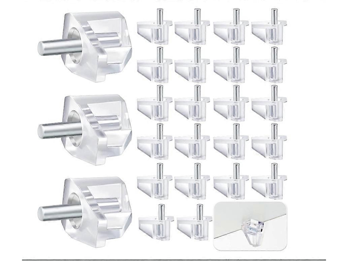 40 Clavijas De Estante Transparentes De 3mm, Soportes De Plástico Para Gabinetes Y Estanterías 40 Piezas