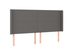 Maison Exclusive - Cabecero Con Orejas Cuero Sintético Gris 163x16x118/128cm