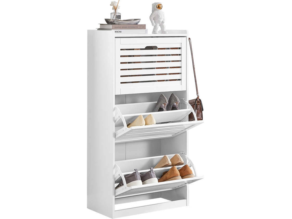 Zapatero  SOBUY (Blanco - 55x30x112 cm)