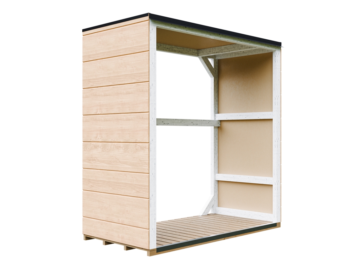 Refugio para leña exterior 1,14 m² 75 x 153 x H159 cm Timbela M980 1 Cosecha Miel