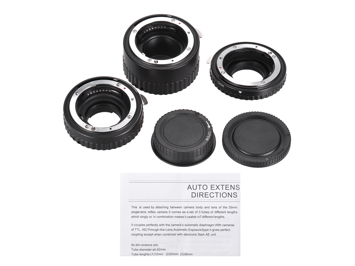 2026-conjunto De Tubos De Extensión Macro 12mm 20mm 36mm Autofoco Para Lentes Nikon Af Y Cámaras Dslr