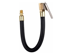 Adaptador de mandril para inflador de neumáticos flexible, conexión rápida, tubo de extensión de tela trenzada resistente a la corrosión para bicicleta.