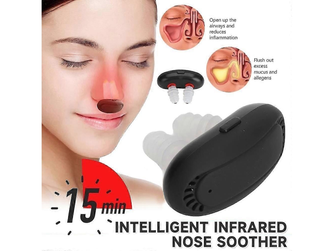 Dispositivo inteligente de terapia nasal con luz roja, aparato de fisioterapia nasal infrarroja para aliviar las molestias nasales.