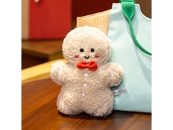 Peluche De Hombre De Jengibre Navideño Con Crema 17 Cm, Cojín Para Sofá
