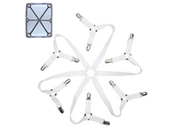 Sujetador De Sábanas Ajustable Con 12 Clips Elásticos Para Asegurar Las Mantas Y Evitar Que Se Resbalen.