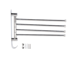 Toallero De Pared De Acero Inoxidable Con 4 Barras Giratorias De 180° - Baño