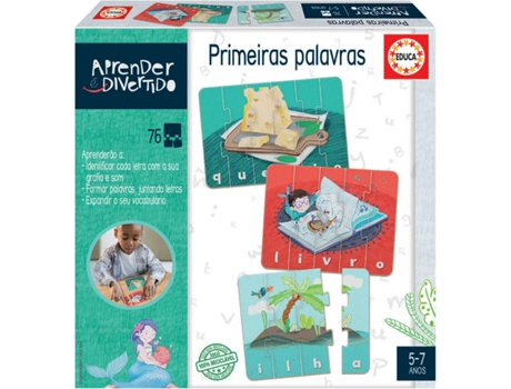 Juego Educativo EDUCA Primeras Palabras PT (Edad Mínima: 5 Años - 22,5 x 22,5 x 4,7 cm)