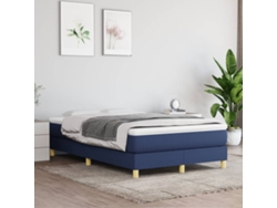Estructura De Cama Sin Colchón Tela Azul 120x200 Cm