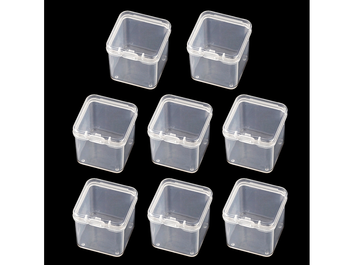 Caja de Almacenamiento Recipientes Transparentes Artesanía (9x8x8cm) Kofihety