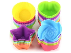 Moldes De Silicona Reutilizables Para Cupcakes, 4 Formas, 24 Piezas, Antiadherentes, Fáciles De Limpiar.