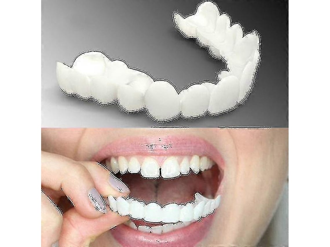 Rebe-aparatos De Blanqueamiento Para Dentaduras Comfort Fit Flex Superior/inferior Dientes Superiores