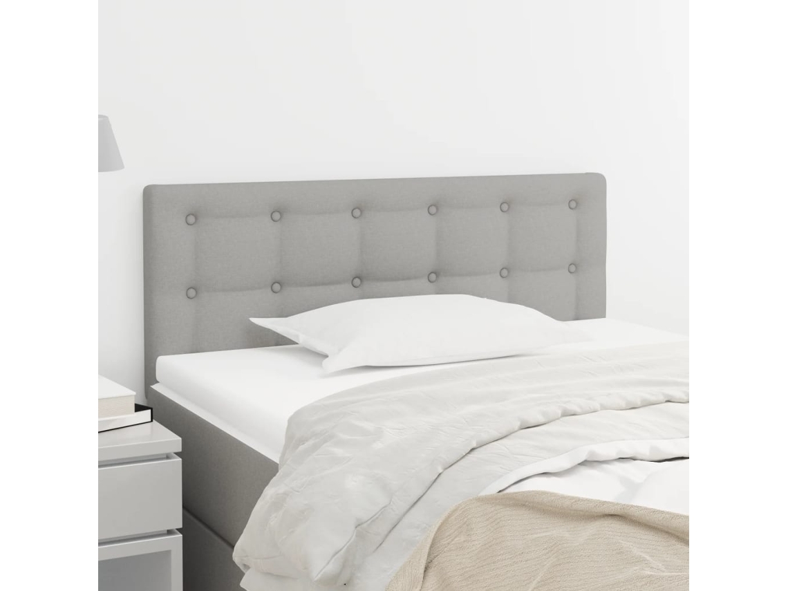 Cabecero De Tela Gris Claro 80x5x78/88 Cm