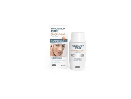 Crema Corporal ISDIN FotoUltra 100 Spot Prevent Fusion Fluid FPS50+ (50 ml)