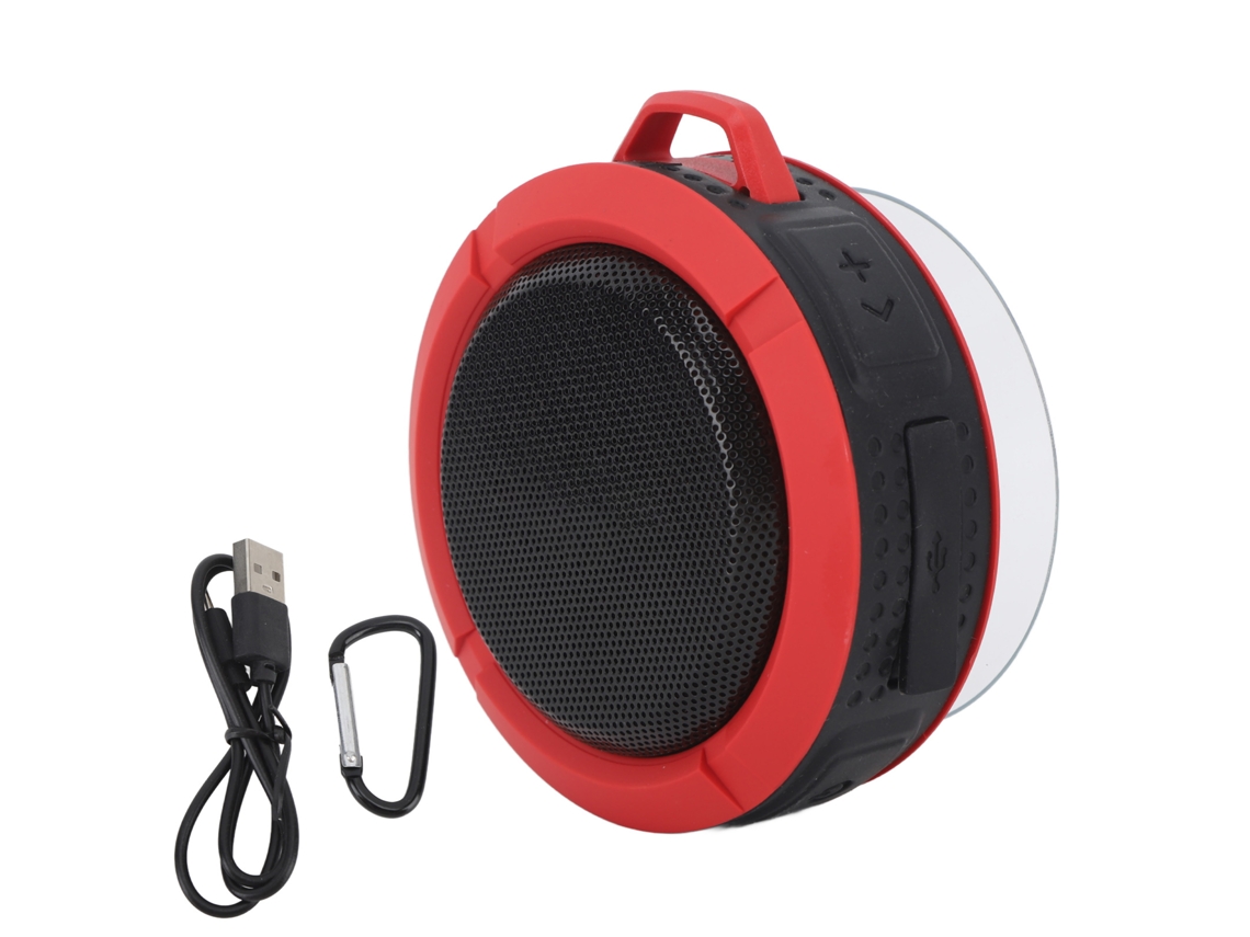 2026wiiyh-altavoz Bluetooth Com Ventosa 3.7v 500mah Impermeável Ip65 Portátil Para Banheiro Exterior Vermelho