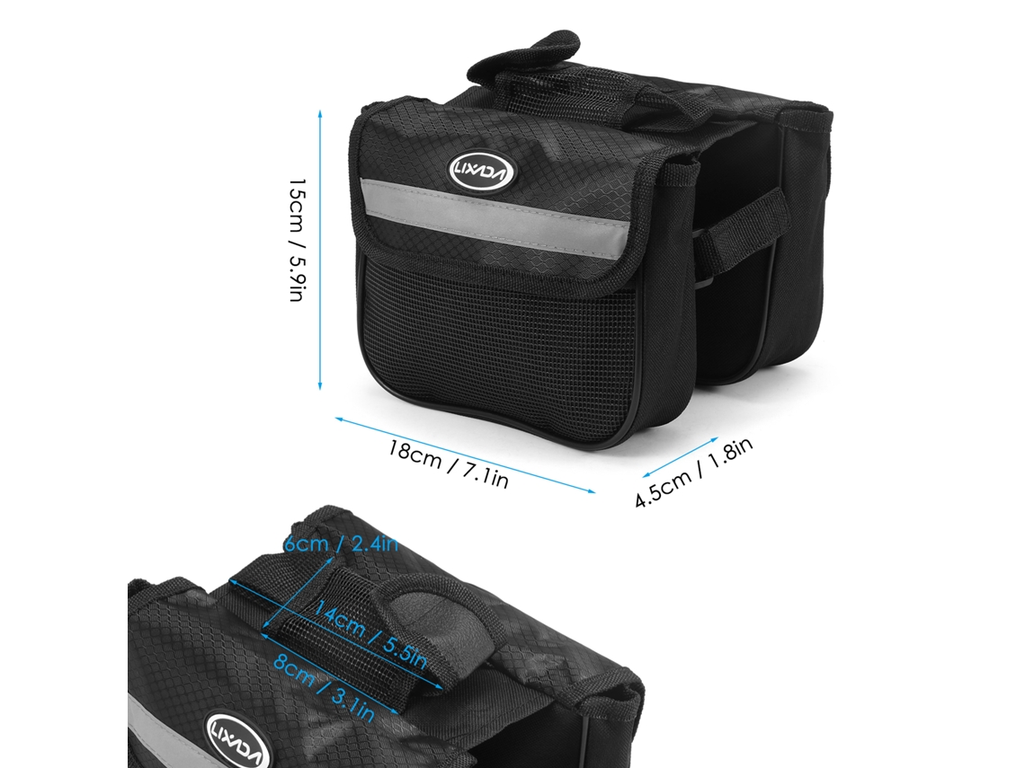 Bolsa Para Cuadro De Bicicleta De Montaña, Bolsa Doble Para Tubo Superior, Herramientas De Almacenamiento Para Ciclismo