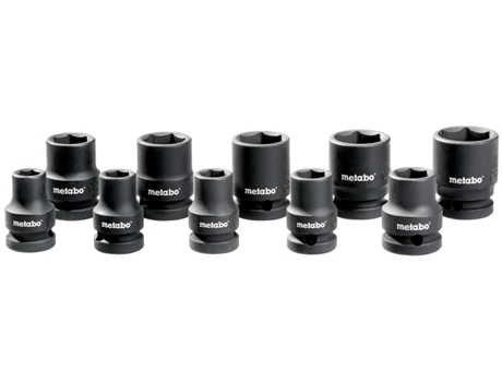 METABO Juego de llaves de vaso 1/2" a prueba de golpes (628831000)