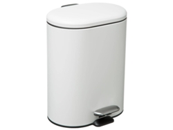 5five - papelera metálica de cierre suave siliflex 6l blanca