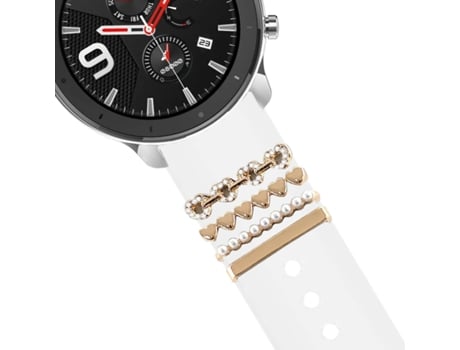 Correa Samsung Galaxy Watch Active Pulsera con Adorno Corazones Blanco