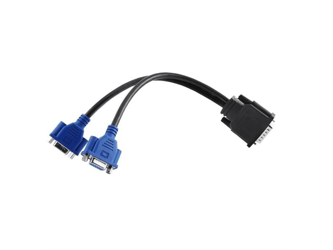 HURRISE Dms-59 Pin Macho a 2 Vga 15 Pin Hembra Cable Adaptador Divisor Cable Adaptador Divisor para Monitor Hp Dell