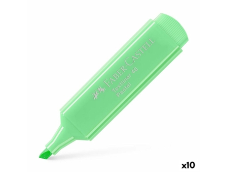 Marcador Fluorescente FABER-CASTELL Textliner 1546 Pastel Verde Claro (10 Unidades)