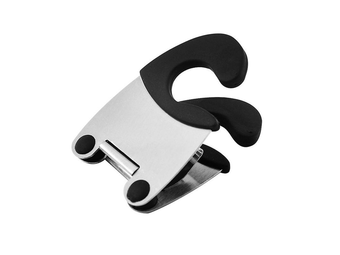 Pinza Lateral Antiquemaduras Multifuncional De Acero Inoxidable Para Olla Herramienta De Cocina 1 Unidad Negro