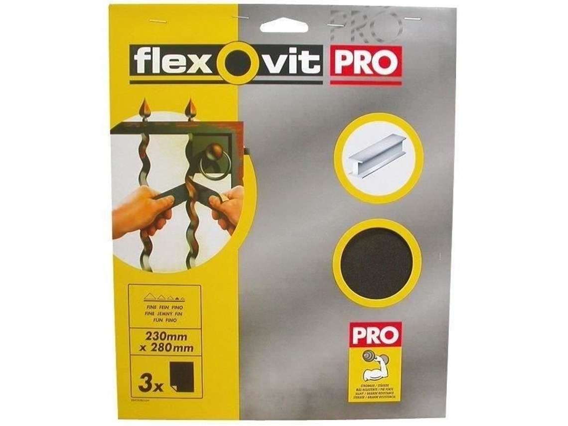 Conjunto De 3 Paños De Esmeril Fino Flexovit