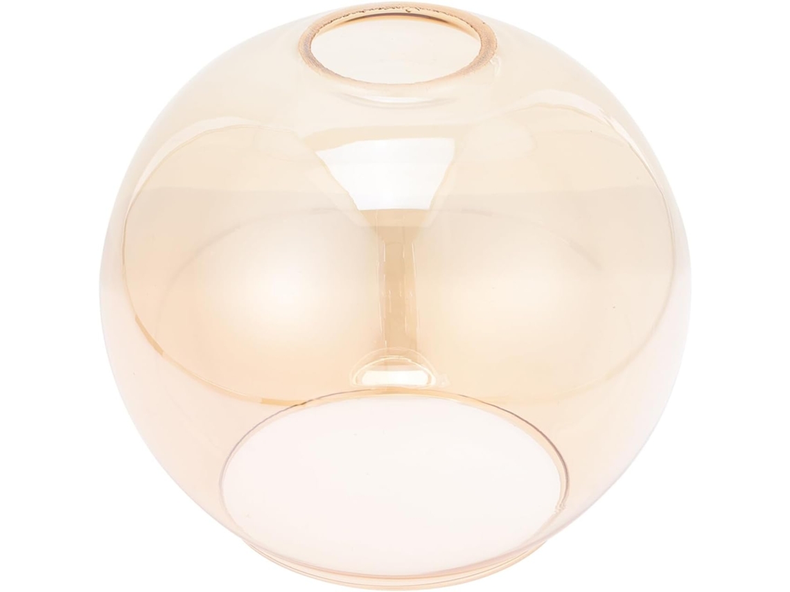 Globo de cristal ámbar de 15 cm, compatible con casquillo E27, lámpara de mesa o colgante, translúcido, decorativo. SFUSHOS