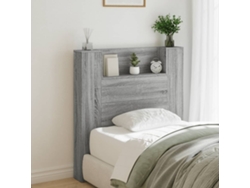 Cabecero De Cama Con Luz Led Gris Sonoma 100x16,5x103,5 Cm