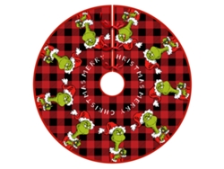 Falda para árbol de Navidad de 112 cm – Decoración para fiestas con collar de árbol de estilo rústico y acabado liso (Estilo B)