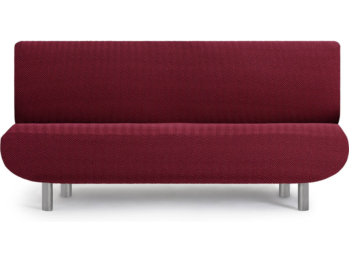 Funda de Sofá Clic Clac 3 Plazas EYSA Premium Jaz Tejido Multielástico (230 x 160 x 100 cm - Poliéster y Algodón - Burdeos)