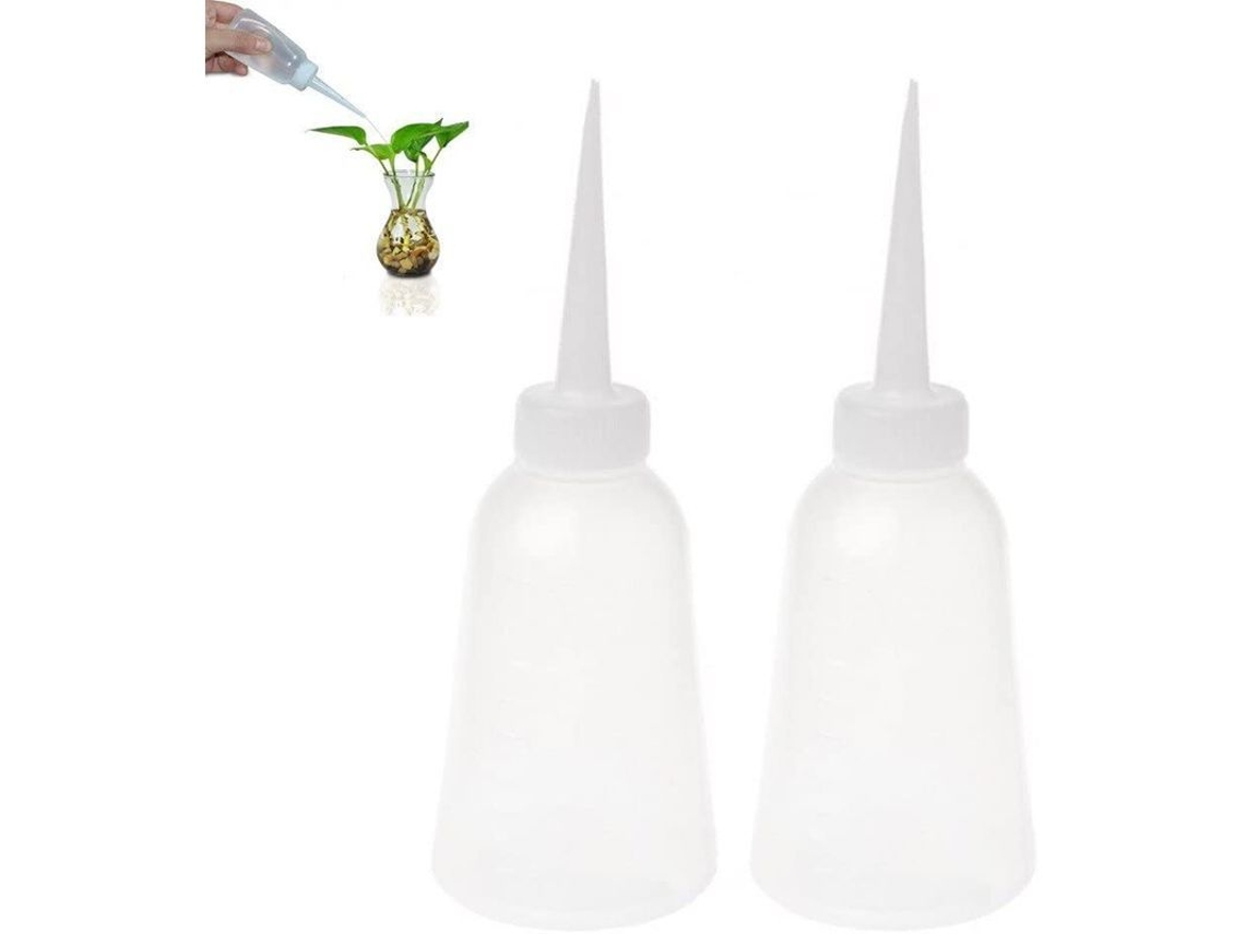 Botella De Riego De Plástico Con Boquilla Vertical, 2 Unidades, Para Suculentas Y Plantas Pequeñas.
