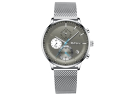 (plata) Elegante Reloj De Pulsera De Cuarzo Para Hombre Con Correa De Malla Milanesa, Ideal Para Estudiantes Y Jóvenes.