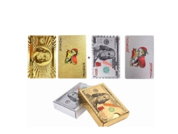 2026-2pcs Baraja De Póker De Oro Hoja Pvc Mate Impermeable Tamaño Poker Para Juegos De Fiesta