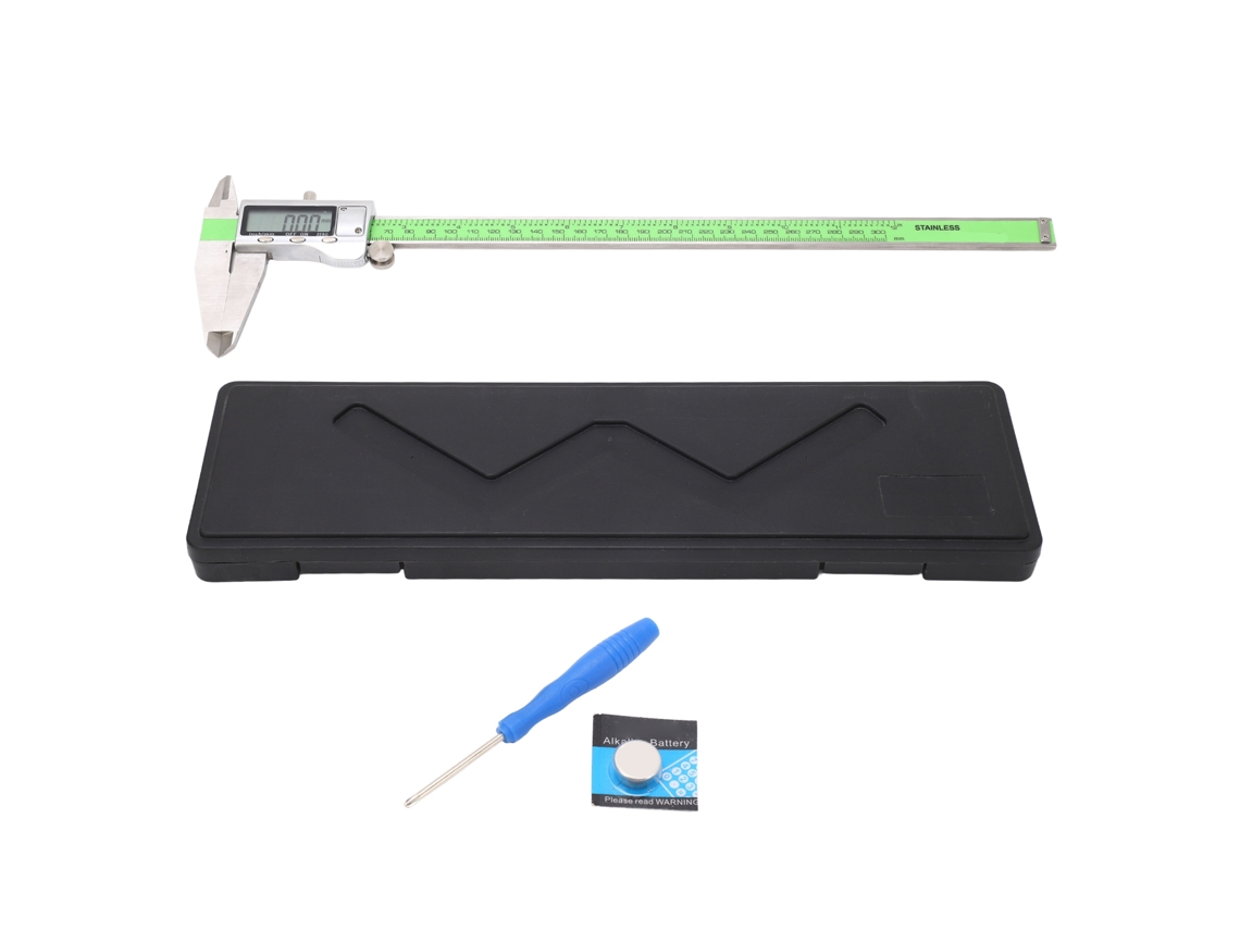 Calibrador Digital De Acero Inoxidable Con Regla Electrónica De Precisión De 300 Mm.