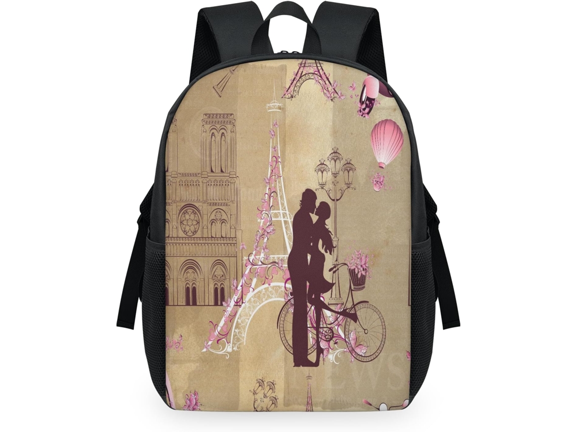 Mochila Romántica Tropicallife Diseño Torre Eiffel París Para Niños Niñas Hombres Mujeres Multiusos Mochila