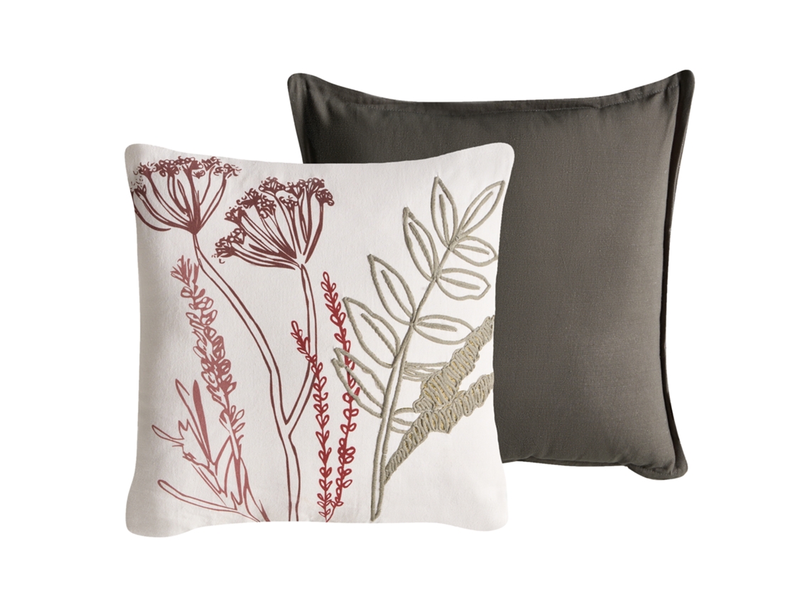 Conjunto De 2 Almofadas Decorativas Beliani Aglaia De Algodão Branco 45x45x5