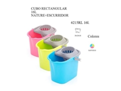 Cubo rectangular + escurridor 16l 6215rl azul