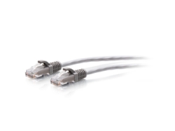C2G Cable de conexión Ethernet delgado sin apantallar (UTP) con protección antienganche Cat6a de 3,7 m - Gris