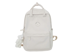 Mochila moderna y elegante para estudiantes, ideal para portátiles, perfecta para el colegio, libros y la universidad. Blanca.