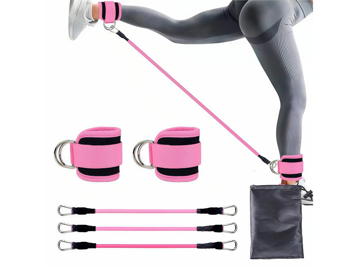 Banda Elástica De Resistencia Para Estiramiento De Piernas, Correa De Entrenamiento Para Piernas (Rosa)  DIGITALLAB