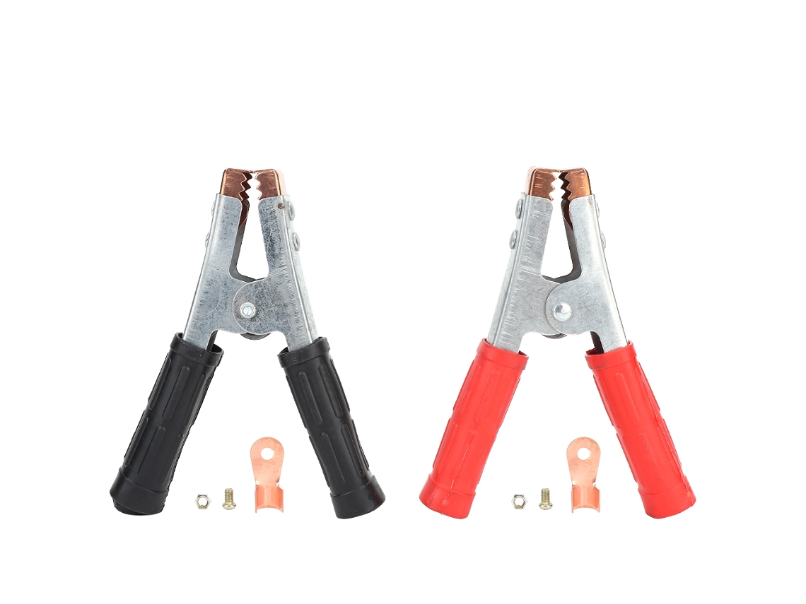 2 Pinzas De Tierra Profesionales Cromadas En Plata Para Soldadura, Con Mango Ergonómico Y Buena Conductividad.
