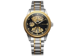 Reloj Casual Para Hombre Con Movimiento Mecánico, Brazalete De Acero Inoxidable, Resistente Al Agua, Color Negro.