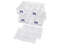 Caja de aparejos de pesca, juego de 2, transparente. Hengjian