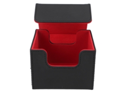2026-caja De Almacenamiento De Cartas De Trading Con Cierre Magnético, Larga Capacidad, Cuero Pu, Exterior Negro Interior Rojo