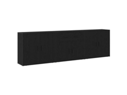 Maison Exclusive - Aparador Roble Negro 240 X 33 X 70 Cm Madera De Ingeniería